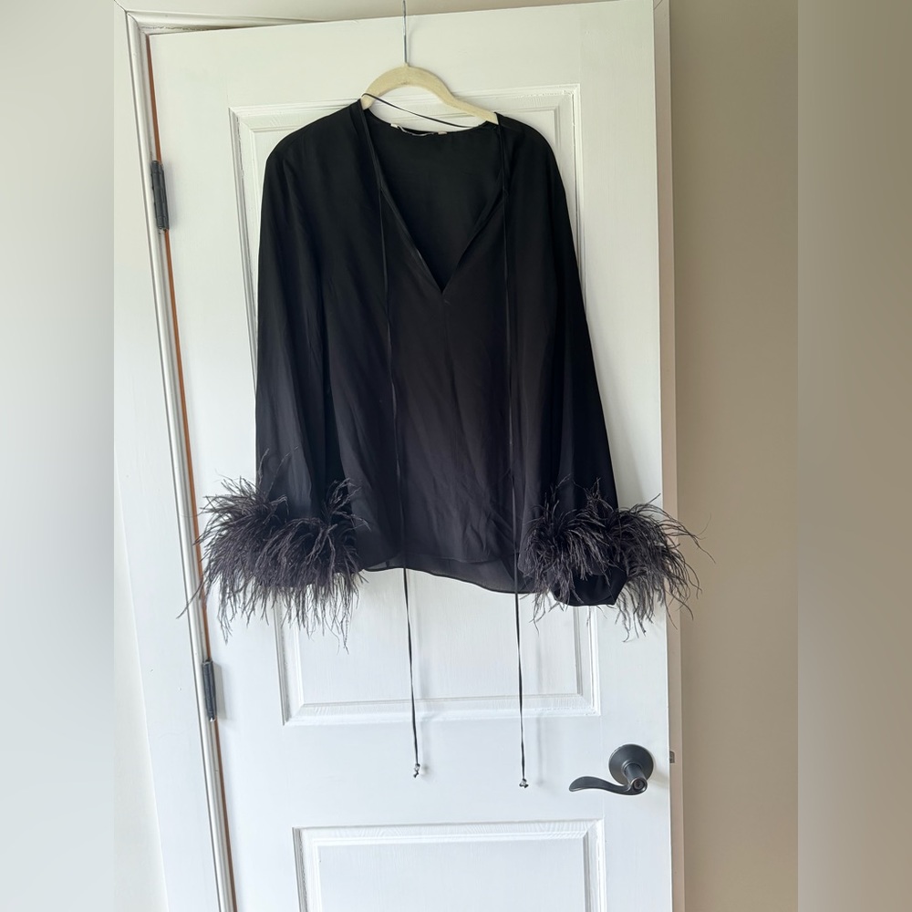 Zara Feather Blouse